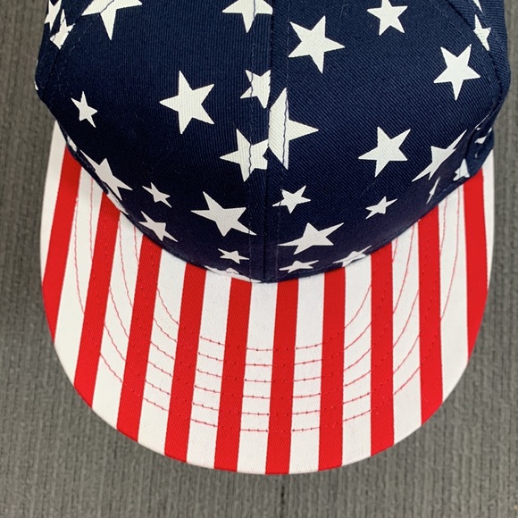 Stars & Stripes Snapback Hat Unisex OS Red White Blue Old Glory USA America Cap - Picture 5 of 14